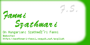 fanni szathmari business card